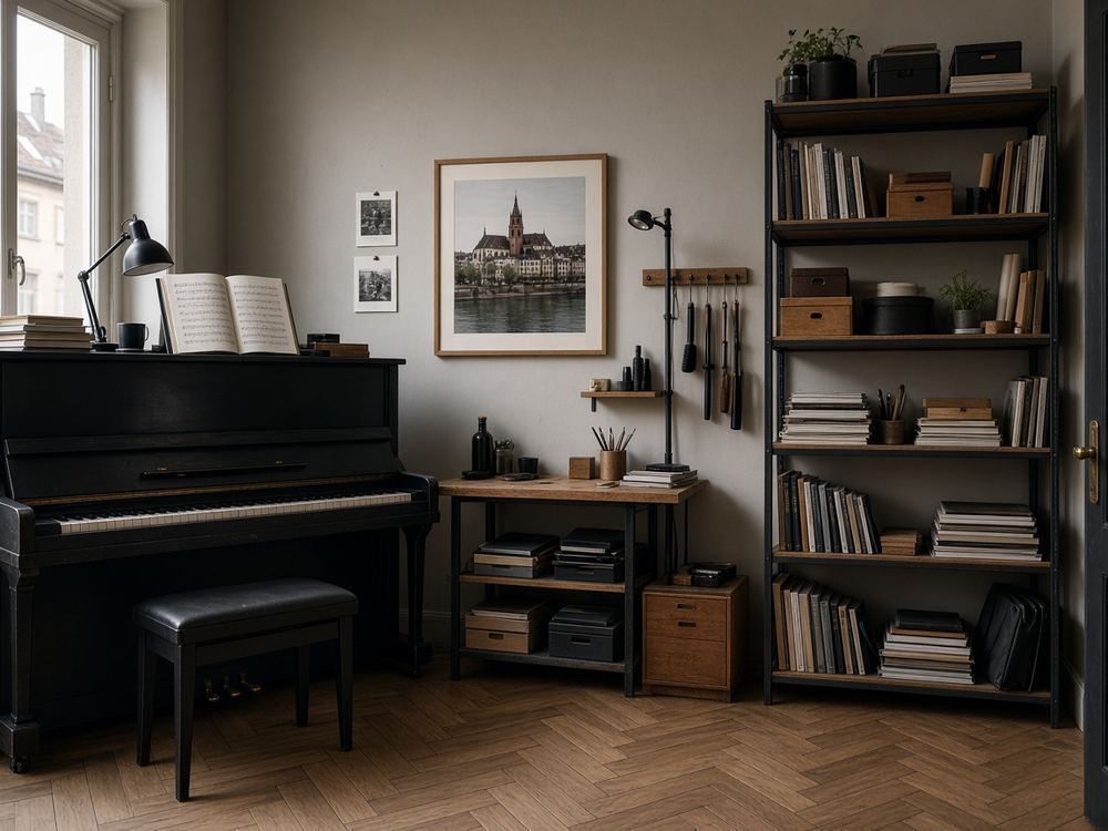 About the Adult music studio / piano lessons studio at Dispofabul Atelier